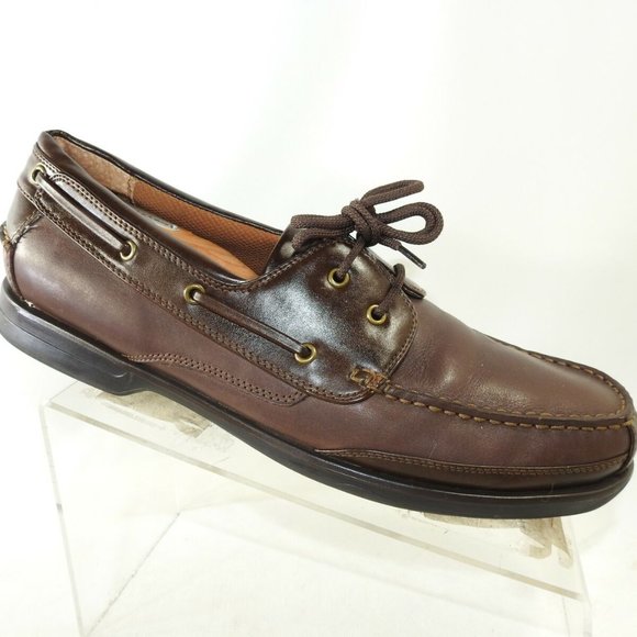 Hunter’s Bay Sz 11 M Brown Leather Boat Mens R5B14 - Picture 1 of 8